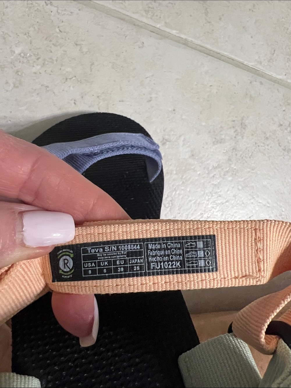 Teva Platform Sandals in Peach, Lavender and Mint Straps - Picture 6 of 6